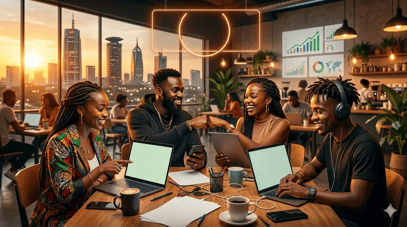 African freelancer working
